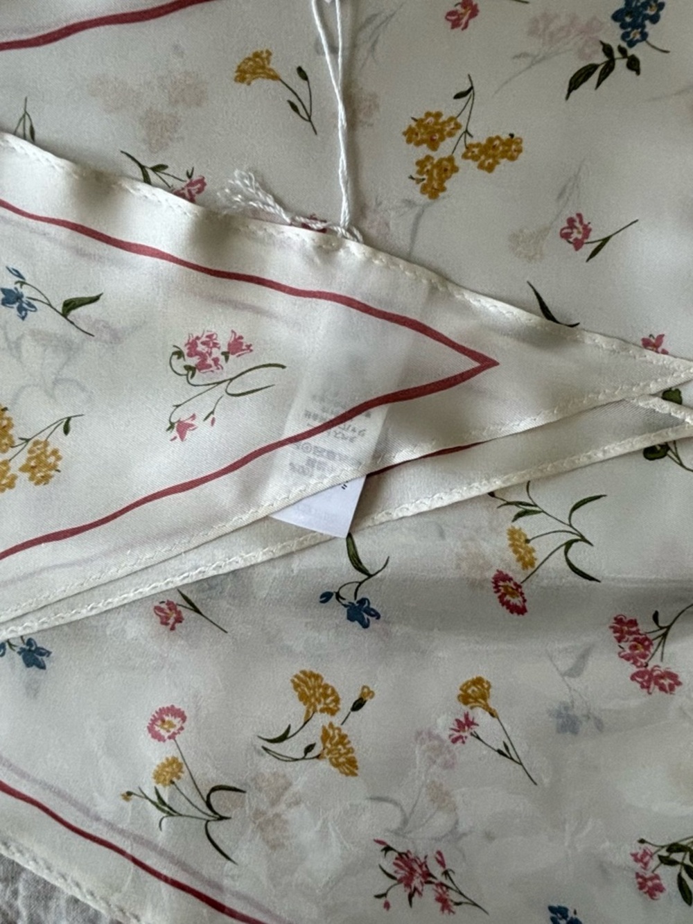 Coach Floral Silk Diamond Scarf - Picture 5 of 10